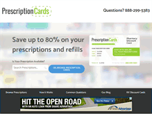 Tablet Screenshot of prescription-cards.com